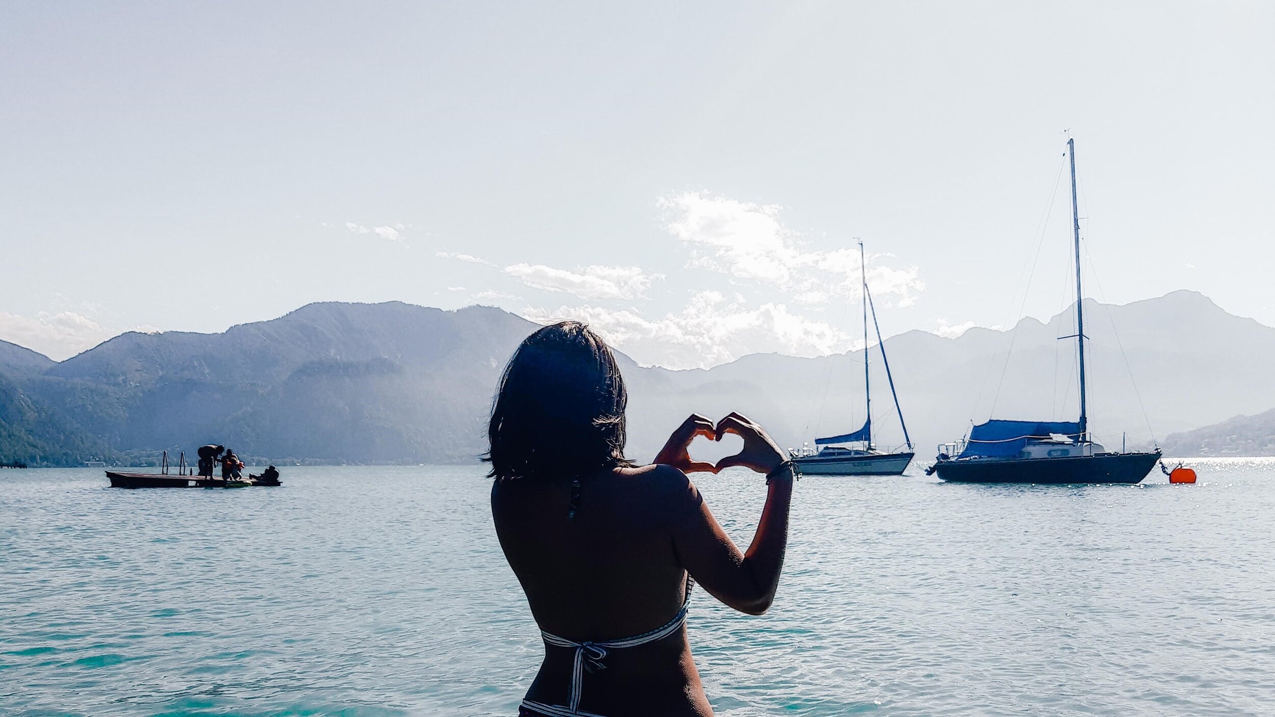 Peaceful days of camping at Attersee, Austria